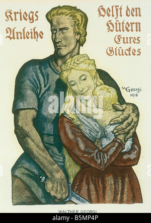 9 1914 0 0 E1 6 9. Krieg Darlehen Wahlplakat von Georgi ersten Weltkrieg 1914 1918 Krieg Darlehen Darlehen Kriegsanleihen ausgestellt von der deutschen Stockfoto