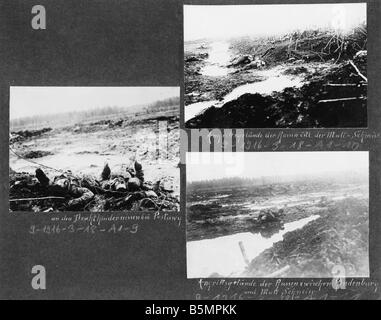 9 1916 3 18 Truppen nach einem Offen Sive o A1 16 E Schlacht von Postawy 1916 Schlachtfeld des 1. Weltkrieges östlichen vorderen Niederlage der russischen Stockfoto