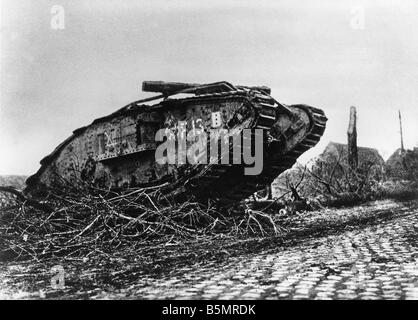 9-1917-11-20 A2 1 E Panzerschlacht bei Cambrai Englisch tank Weltkrieg ein Western Front Panzerschlacht bei Cambrai 20 29. November 1917 Stockfoto