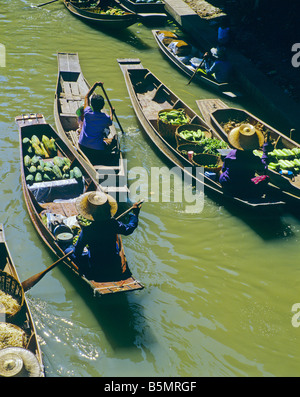 Schwimmenden Markt von Damnoen Saduak Thailand Stockfoto