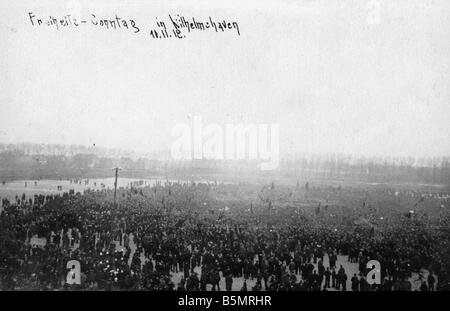 9 1918 11 10 A1 5 Nov Rev 1918 Wilhelmshaven Foto November Revolution 1918 Wilhelmshaven nach der Meuterei von Sea-Farers von der Stockfoto