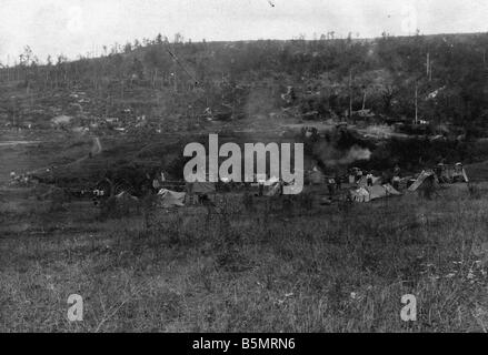 9 1918 5 29 A1 4 Offens Mai 1918 Biwak Chemin d Front-westdeutschen Dames 1. Weltkrieg große offensive März Juli 1918 Pause t Stockfoto