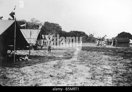 9AF 1914 0 0 A1 3 koloniale Armee-Camp in Deutsch-Ostafrika Weltkrieg Krieg in den Kolonien Deutsch-Ostafrika heute Tansania Deutsch Stockfoto