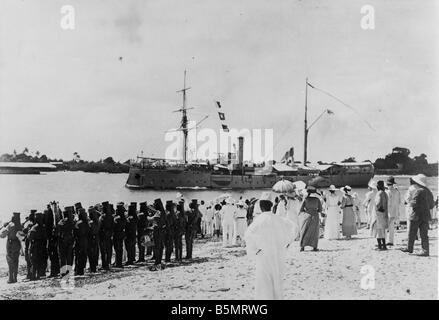 9AF 1914 0 0 A8 1 E S M S Seeadler Dar es Salaam Foto Deutsch Ost Afrika heute Tansania als deutsche Kolonie 1884 1920 S M S Seeadle Stockfoto
