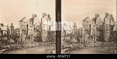 9FK 1918 0 0 A1 E Schlacht von Verdun zerstört legen d Armes Weltkrieg Frankreich Schlacht um Verdun 1916-18 der zerstörten Plac d Arme Stockfoto