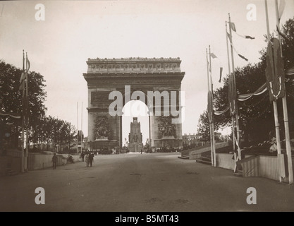 9FK 1919 7 14 A1 11 E Siegesfeiern 14. Juli 1919 Paris 14. Juli 1919 verbündet Siegesfeiern zum Ende des ersten Weltkrieges Stockfoto