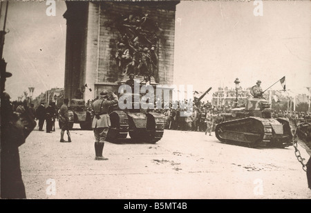 9FK 1919 7 14 A1 18 E Sieg feiern Paris 1919 Paris 14. Juli 1919 verbündet feiern am Ende des ersten Weltkrieges F Stockfoto