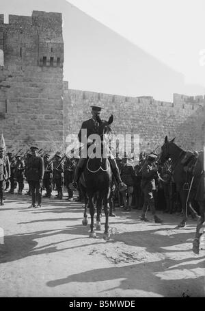 9IS 1917 12 11 A1 WW ich erfassen von Jerusalem durch Großbritannien Weltkriegs türkische britische kämpft erfassen von Jerusalems durch britische Truppen Stockfoto