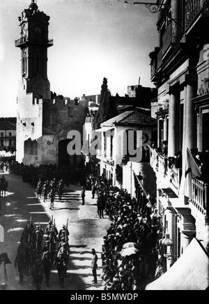 9IS 1917 12 9 A1 5 E WW1 erfassen von Jerusalem durch Großbritannien 1. Weltkrieg türkische britischen Schlachten erfassen von Jerusalem durch britische Tro Stockfoto