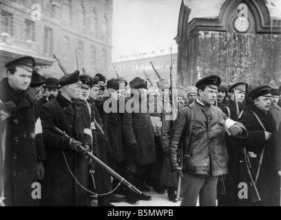 9RD 1917 3 12 A1 6 Februar Revolution Petrograd 1917 Februar Revolution 12. März 1917 27 Feb alten Stil der Petrograder Garnison Stockfoto