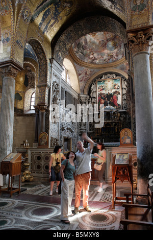 Innere des La Martorana, Palermo, Sizilien Stockfoto