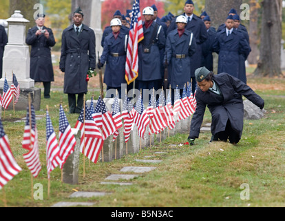 Veterans Day Zeremonie ehrt schwarze Soldaten, die im Bürgerkrieg gekämpft Stockfoto