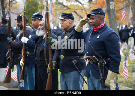 Veterans Day Zeremonie ehrt schwarze Soldaten, die im Bürgerkrieg gekämpft Stockfoto