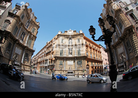 Quattro Canti, Palermo, Sizilien Stockfoto