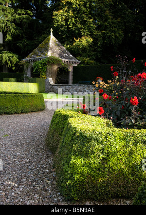 Der italienische Garten auf Glamis Castle, Angus, Schottland. Stockfoto