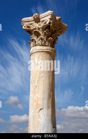 Detail einer römischen Säule in Kourion Zypern mediterran Stockfoto