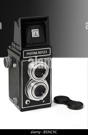 Photina Reflex 1950er Jahre Twin Spiegelreflexkamera Stockfoto