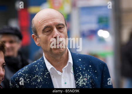 Alain Juppé, Bürgermeister von Bordeaux, während Karneval, Bordeaux, Frankreich Stockfoto