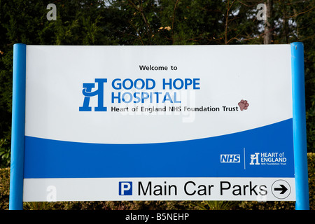 Außenseite des Good Hope Hospital Sutton Coldfield Stockfoto