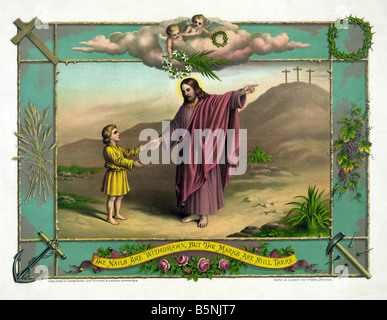 Jesu Auferstehung aus dem Grab Stockfoto