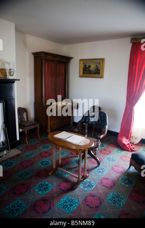 Salon des Hauses McLean wo Generals Robert E. Lee und Ulysses S. Grant kennenlernte und vereinbart, die Bedingungen der Kapitulation in Appomattox Court House National Historical Park, Appomattox, Virginia. Stockfoto