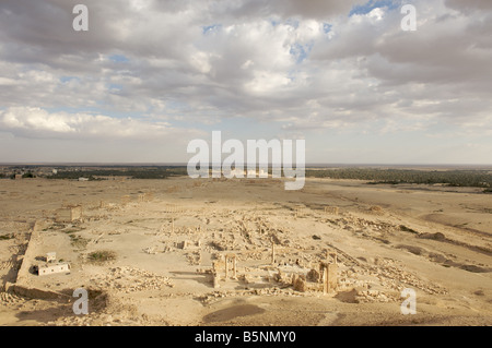 Palmyra, Syrien. Erhöhte Aussicht Stockfoto