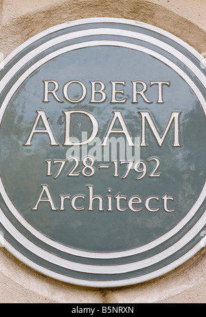 Robert Adam Plaque Fitzroy Square-London-UK Stockfoto