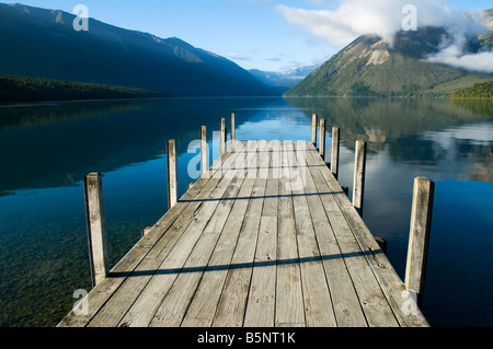 Lake Rotoiti von St. Arnaud, Nelson-Lakes-Nationalpark, Südinsel, Neuseeland Stockfoto