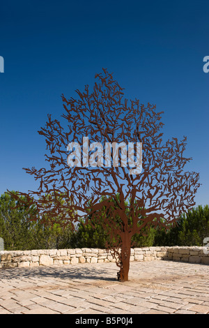 STAHL BAUM ZAHLEN YAD VASHEM HOLOCAUST MUSEUM JERUSALEM ISRAEL Stockfoto