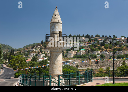 MINERET MOSCHEE SAFED ALTE BERGDORF OBEREN GALILÄA ISRAEL Stockfoto