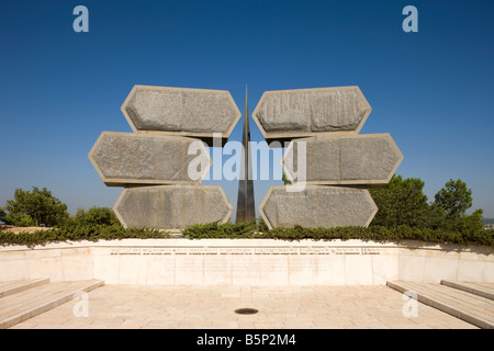 PARTISANEN GEDENKSTÄTTE YAD VASHEM HOLOCAUST MUSEUM JERUSALEM ISRAEL Stockfoto