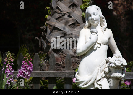 Gartenstatue Los Rios Altstadt San Juan Capistrano Orange County Kalifornien USA Stockfoto