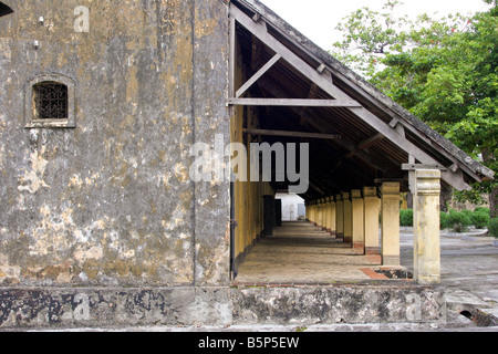 Gebäude mit Korridor Poulo Condor Gefängnis, vietnam Stockfoto