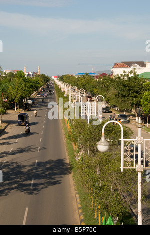 Hauptstraße in Banda Aceh, Sumatra nach dem Umbau von Tsunami Stockfoto