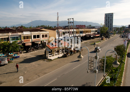 Hauptstraße in Banda Aceh, Sumatra nach dem Umbau von Tsunami Stockfoto
