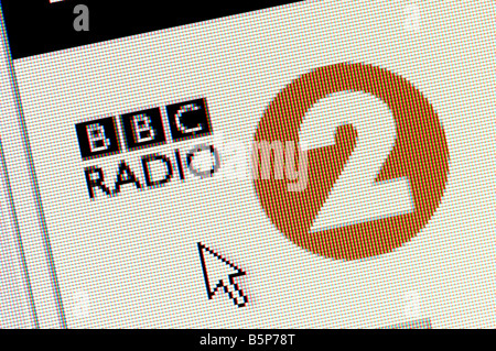 Makro-Screenshot von BBC Radio 2 Webseite nur zur redaktionellen Verwendung Stockfoto