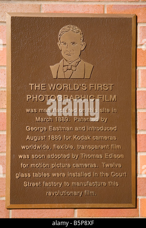 George Eastman Plaque Rochester New York State USA Stockfoto