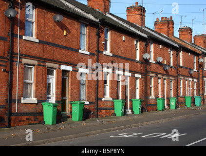 Reihenhäuser in der St Ann Gegend von Nottingham, England, Vereinigtes Königreich Stockfoto