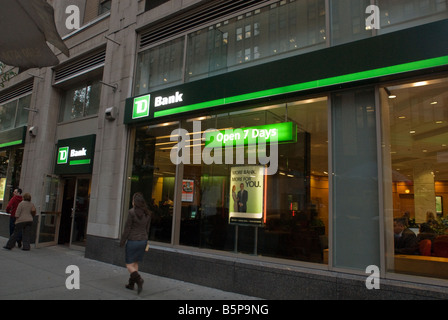 Eine Filiale der TD Bank ehemals Commerce Bank im New Yorker Stadtteil Chelsea Stockfoto