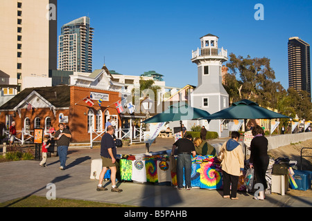 Leuchtturm am Seaport Village San Diego Kalifornien USA Stockfoto