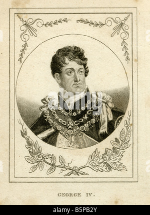 Antiken Gravur von George IV. Stockfoto