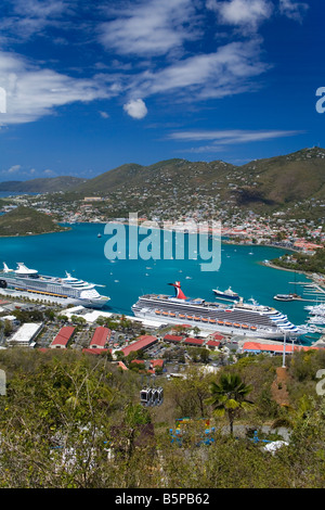 Havensight Cruise Ship Terminal Stadt Charlotte Amalie, St. Thomas Insel U S Jungferninseln Karibik Stockfoto