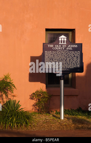 Alte St. Johns County Jail Museum St Augustine Florida USA Stockfoto