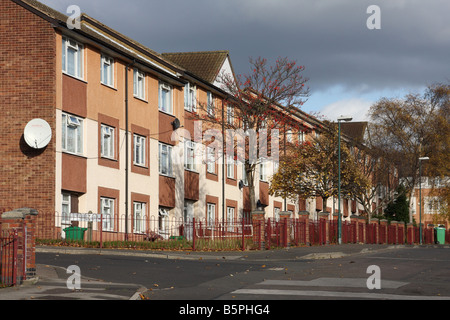 Sozialer Wohnungsbau in der St Ann Gegend von Nottingham, England, Vereinigtes Königreich Stockfoto