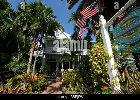 Die Meerjungfrau und der Alligator Bed Breakfast ist eine elegante urigen Wirtshaus in der historischen Altstadt von Key West, Florida Stockfoto