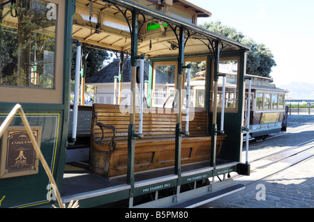 Alte antike Cable Cars, San Francisco California Stockfoto