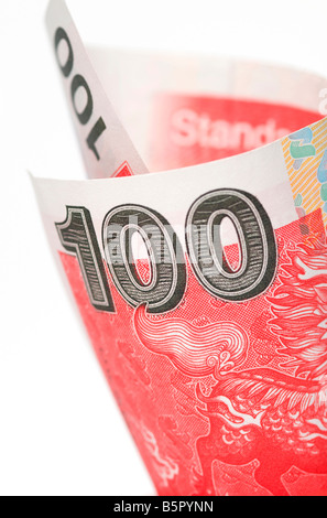 100 Hongkong-Dollar bank Hinweis Stockfoto