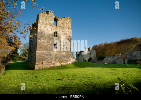 Die Ruinen der Burg Etal im Grenzland Englands mit Schottland Stockfoto