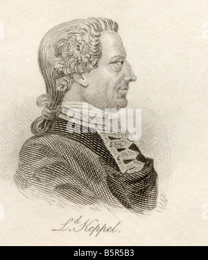 Augustus Keppel, 1. Viscount Keppel, 1725 - 1786. Britischer Marineoffizier Stockfoto