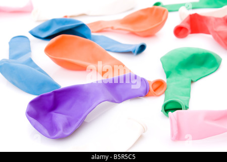 Party Luftballons isoliert auf weißem Hintergrund Stockfoto